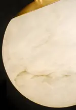 Moon ball pendant marble lampshade detail