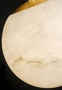 Moon ball pendant marble lampshade detail
