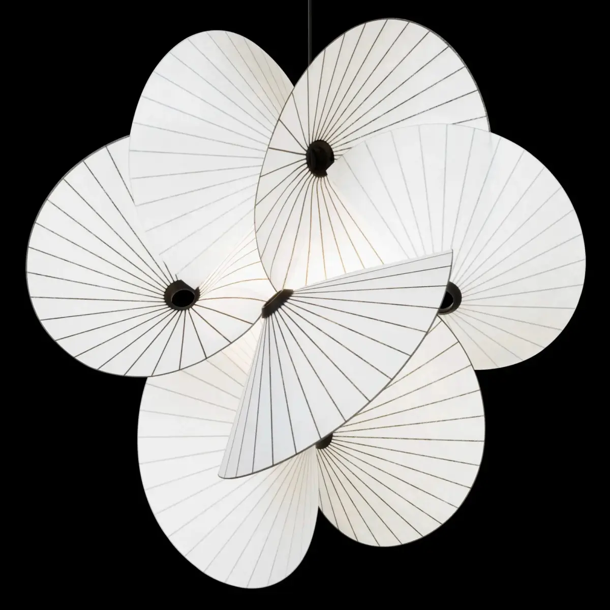 moooi serpentine light with black background