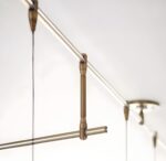 Details of the connection of the brass lamp