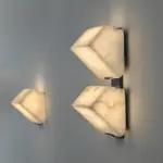 double sloping block wall lamp and single sloping block wall lamp