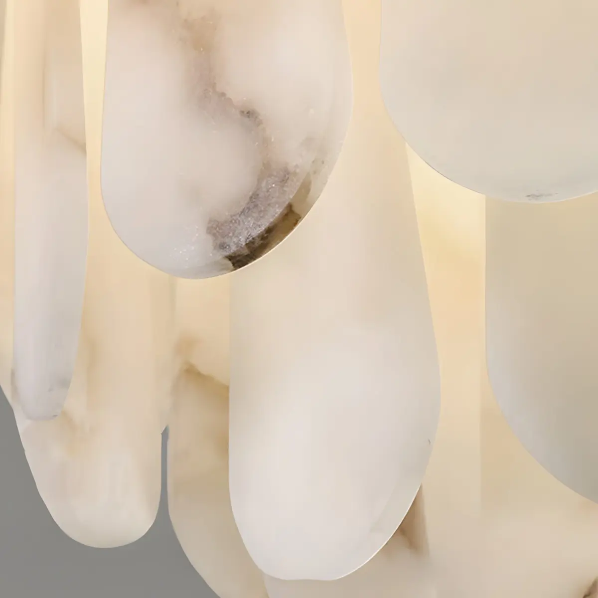 patra tier chandelier marble layers details