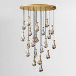 Raindrop Brass Chandelier