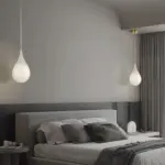 Raindrop pendant light hanging bedside