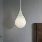 raindrop pendant light hanging from the ceiling