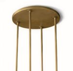 brass ravelle round chandelier lamp base details