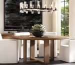 black ravelle round chandelier hanging scenario