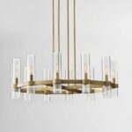 brass ravelle round chandelier