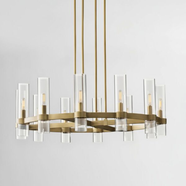 brass ravelle round chandelier