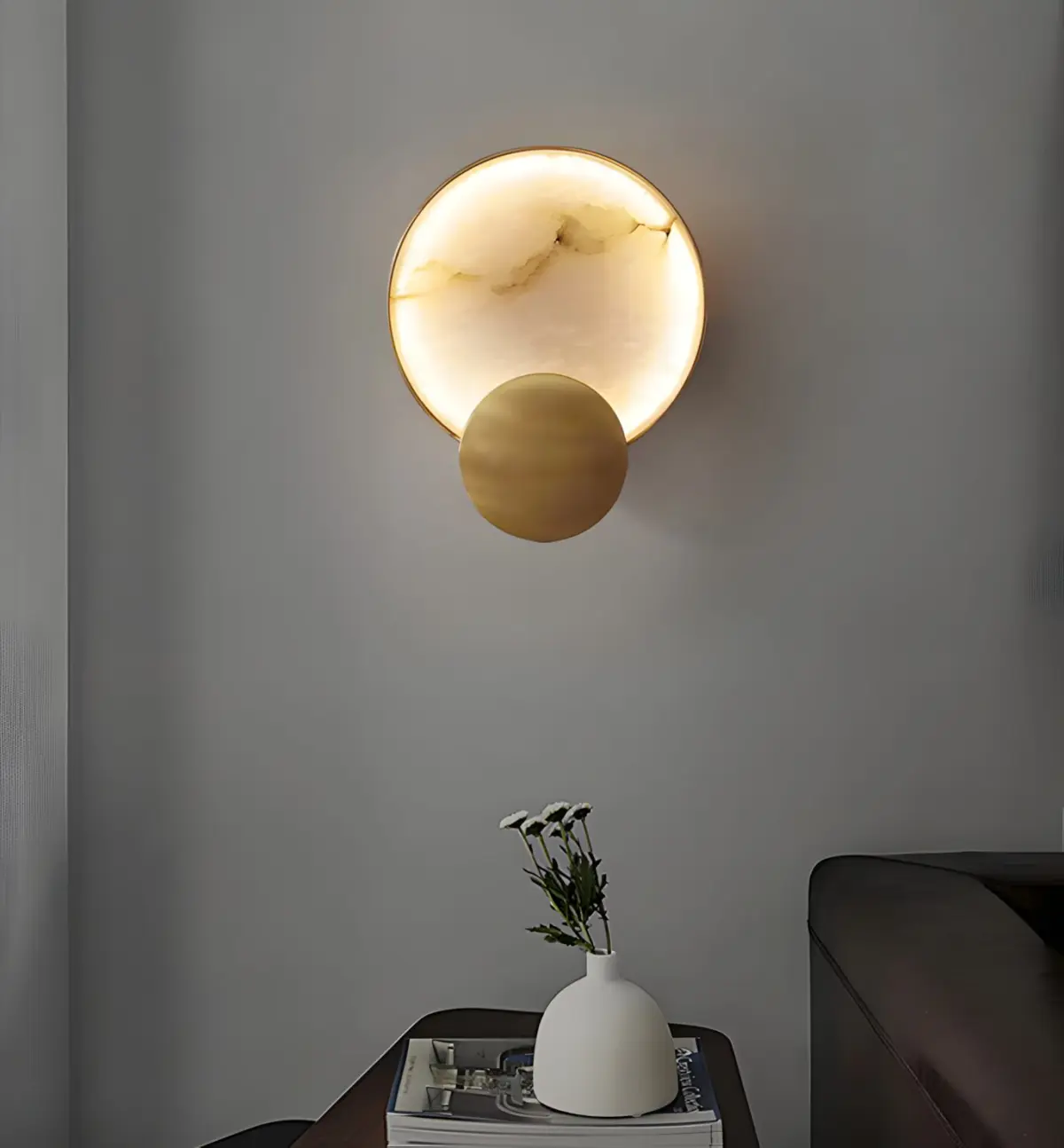 richmond wall light on the wall