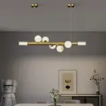 RoMi carrara pendant light hanging from the ceiling