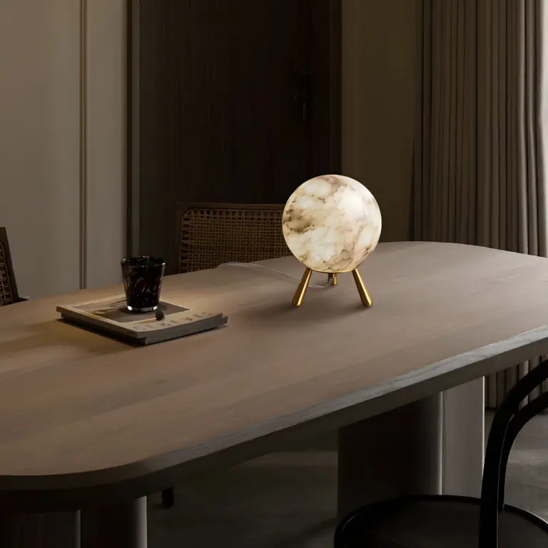 romi table lamp on a long table