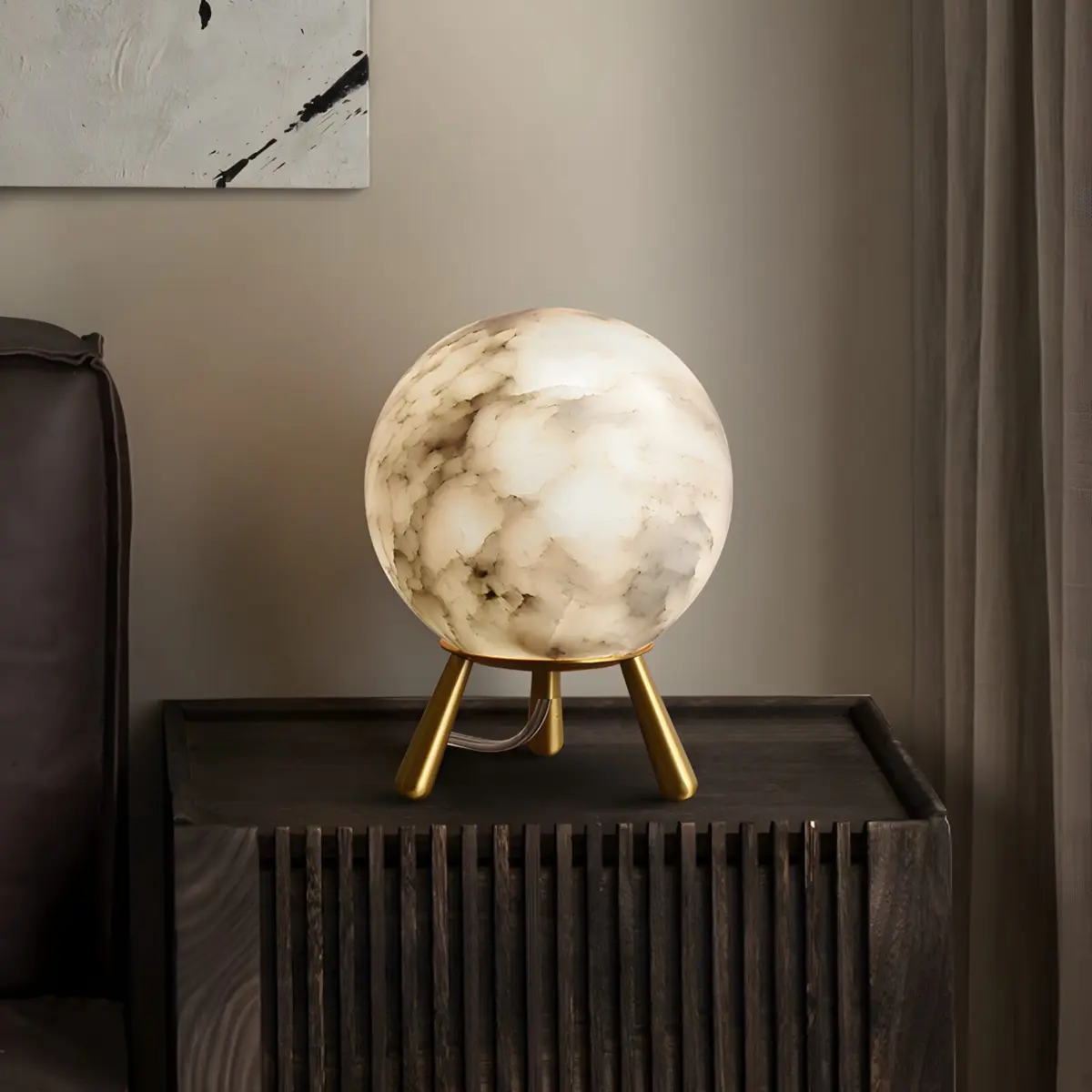 romi table lamp on a bedside table