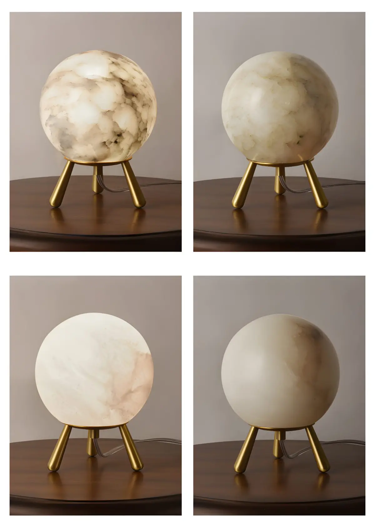 Two romi table lamps with different patterns