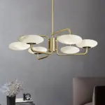 Round disc chandelier hanging
