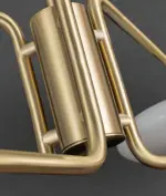 Copper junction of the round disc chandelier