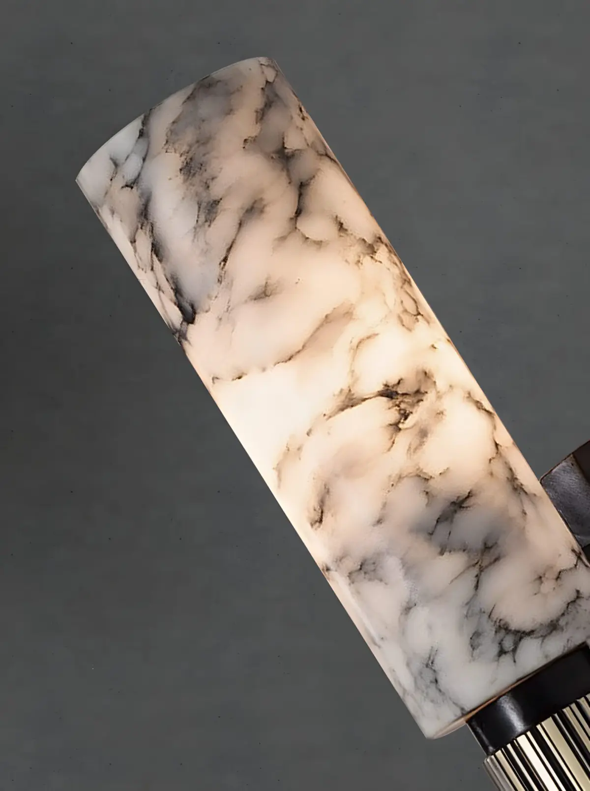 Spanish marble wall sconce lampshade detail
