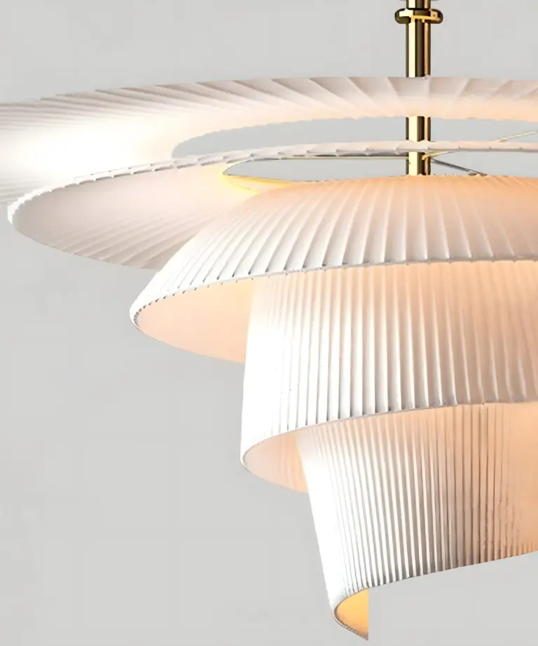 spiral fabric pendant light material details