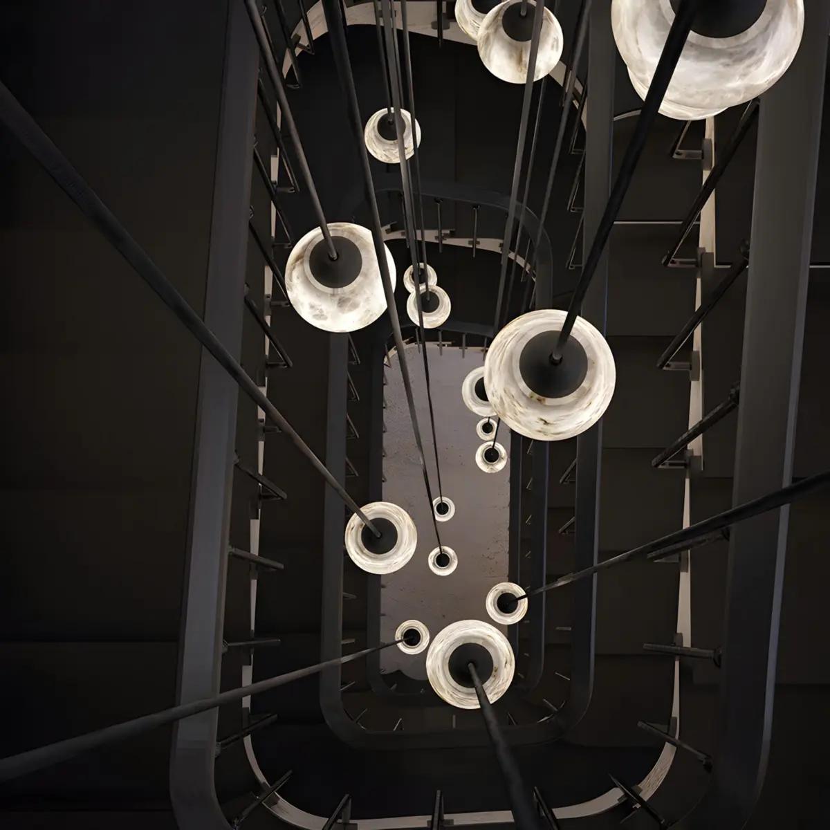 ten ma do pendant lamp overhead perspective