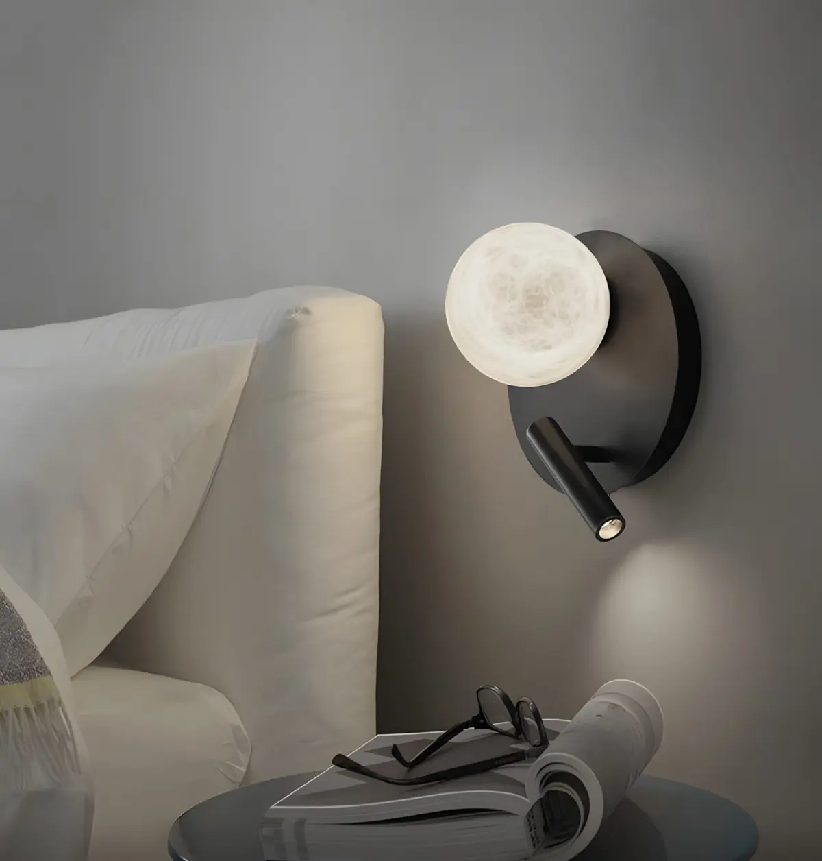 tribeca wall lamp as a bedside light