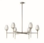 chrome color tulip round chandelier