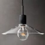 glass utilitaire slope shade pendant light