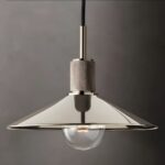 chrome color utilitaire slope shade pendant light