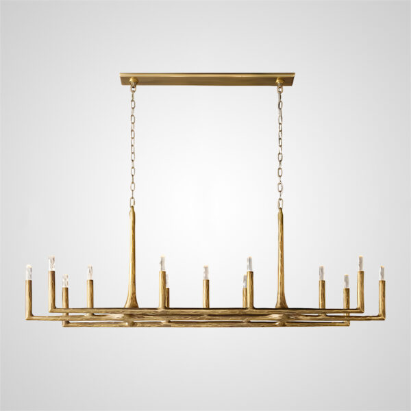 Vintage Brass Candelabra Chandelier