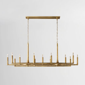 13 lights Handcrafted copper candelabra chandelier