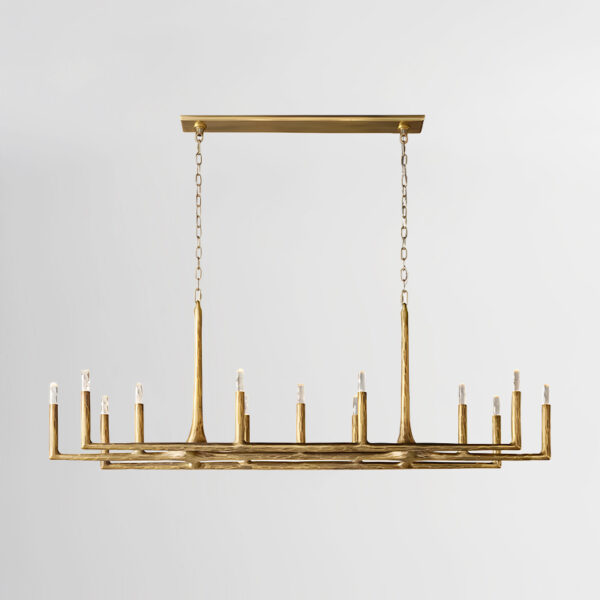13 lights Handcrafted copper candelabra chandelier