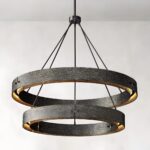 black color vouvray two tier chandelier