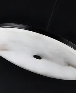 Wyatt pendant light marble lampshade