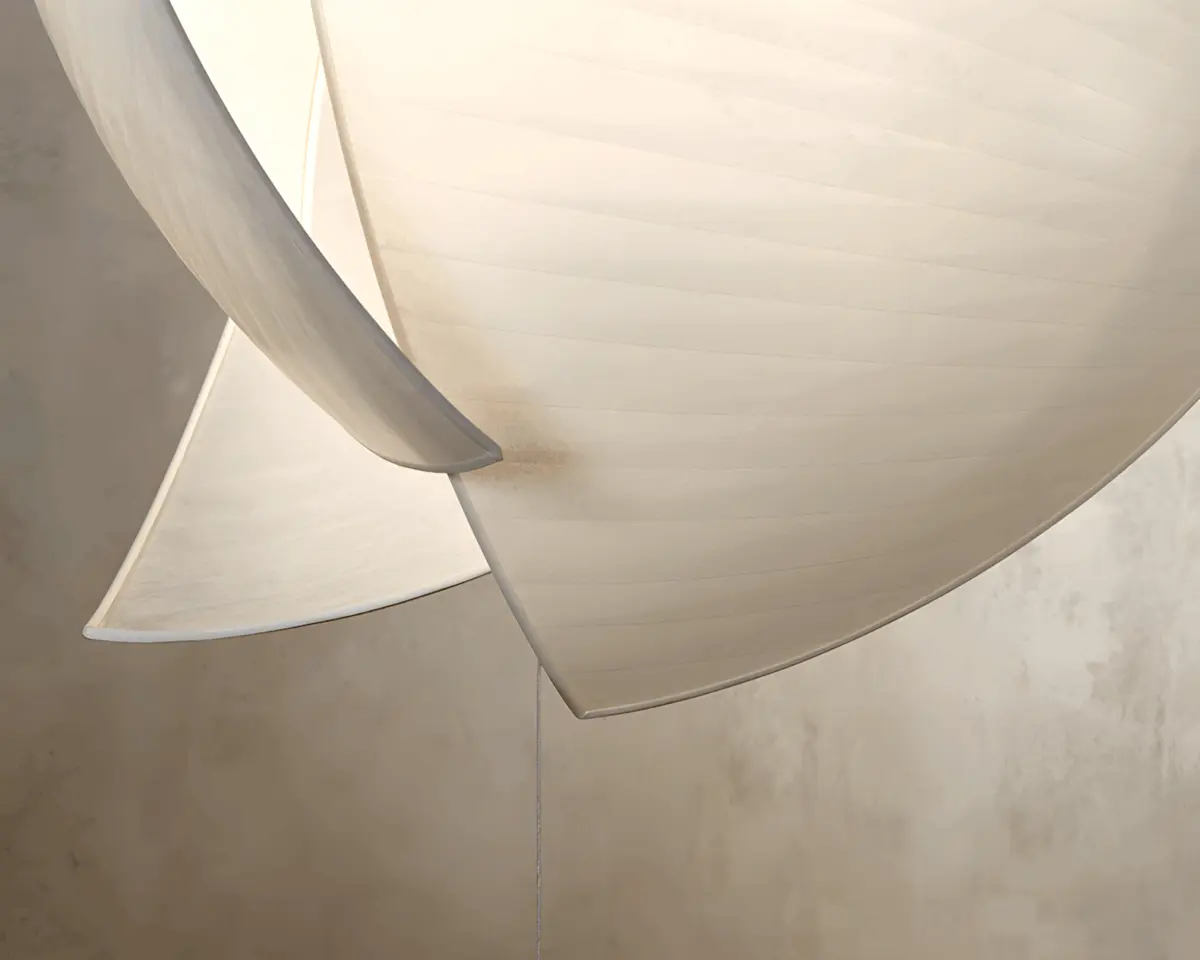 akio voiles pendant light fabric materials details