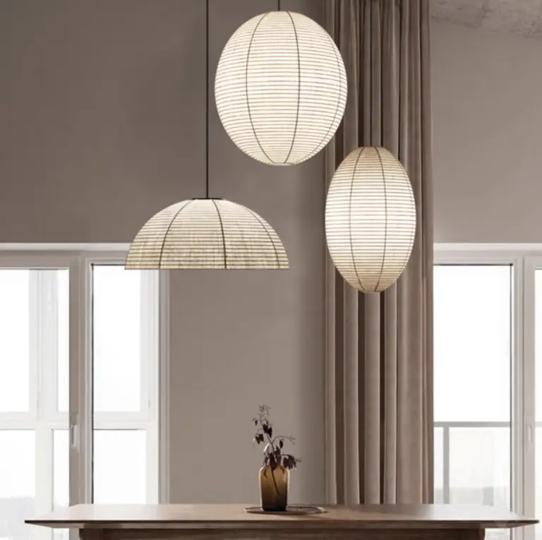 three different chastain lantern light hanging above table