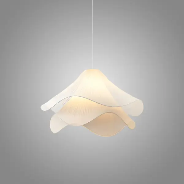 ethereal bloom fabric pendant light