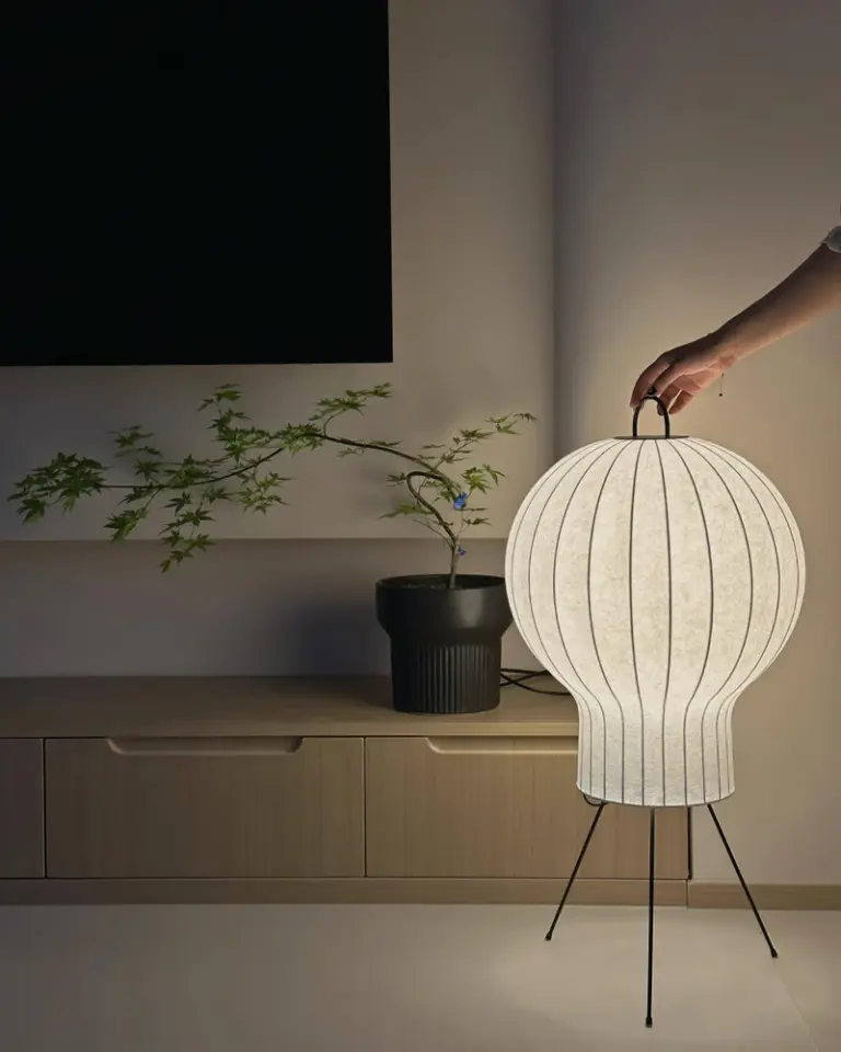 portable jellyfish balloon shape silk made floor lamp