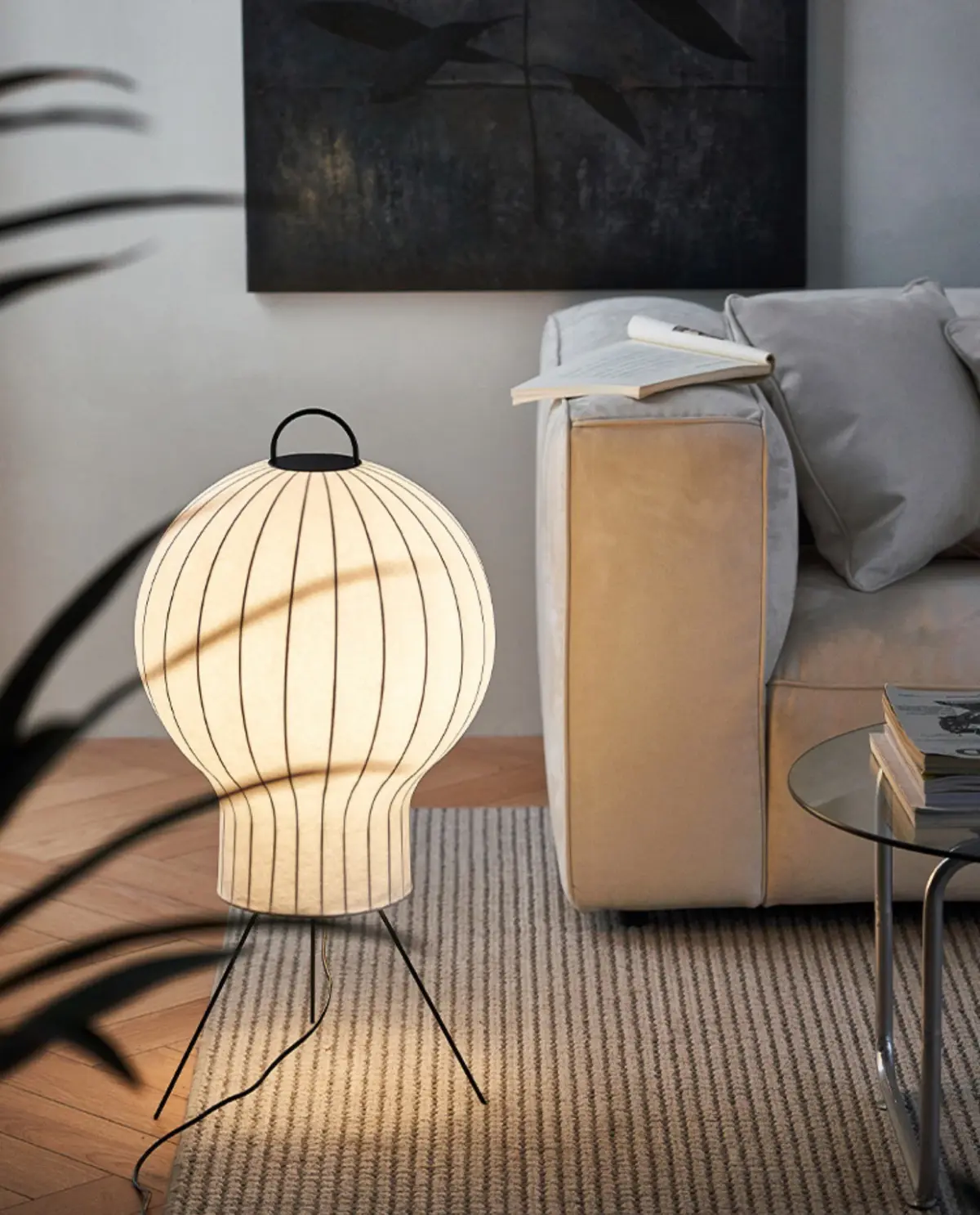 jellyfish balloon shape silk made floor lamp in the coner