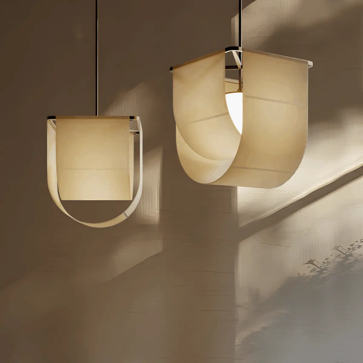 two michel pendant hanging