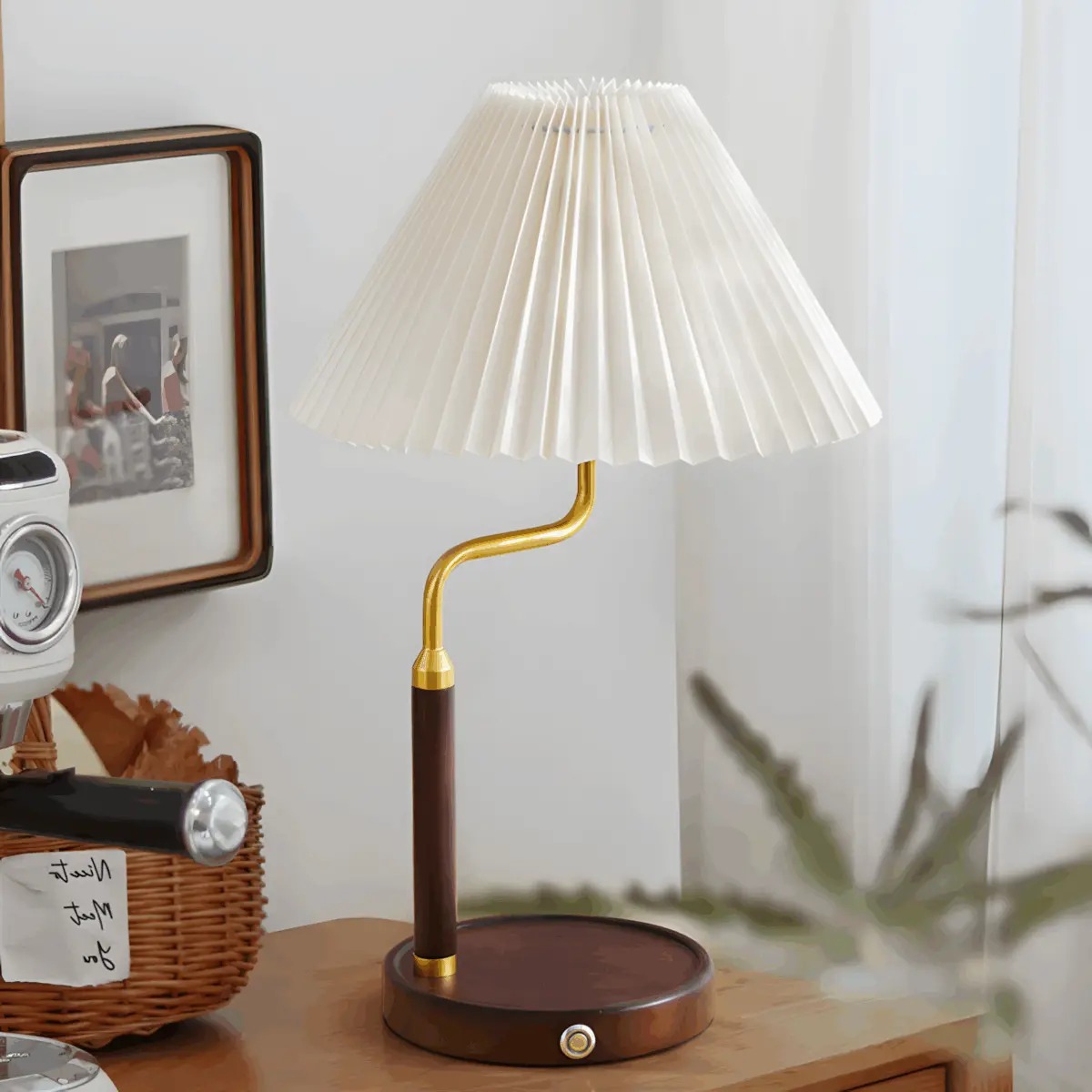 pia tl table lamp on a cabinet