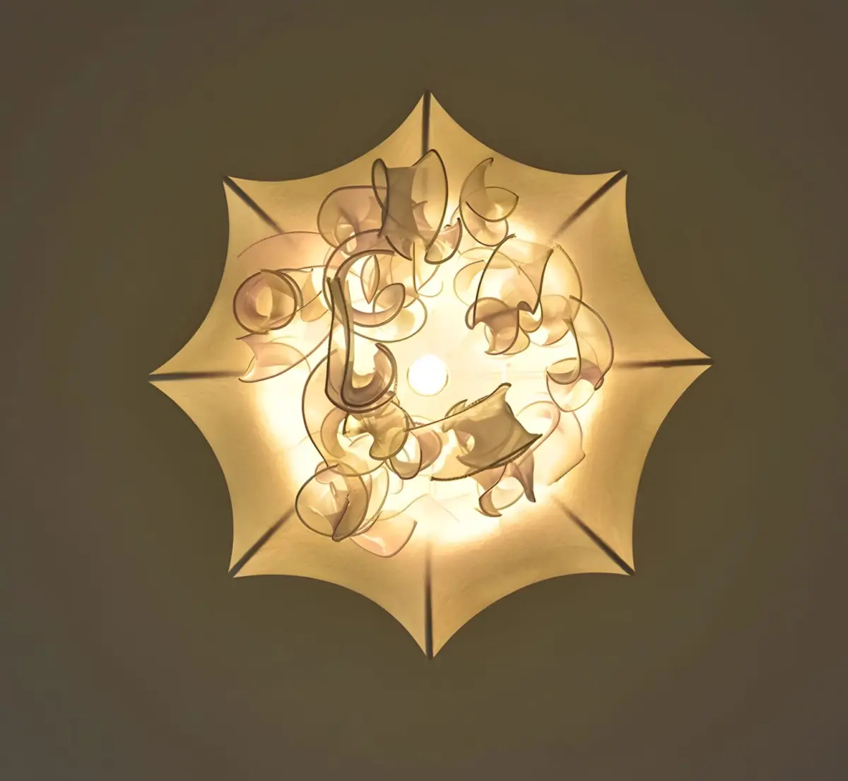 polisoto jellyfish silk pendant light lighted bottom view