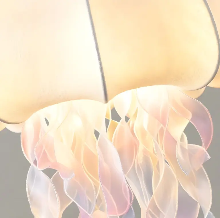 polisoto jellyfish silk pendant light close view details