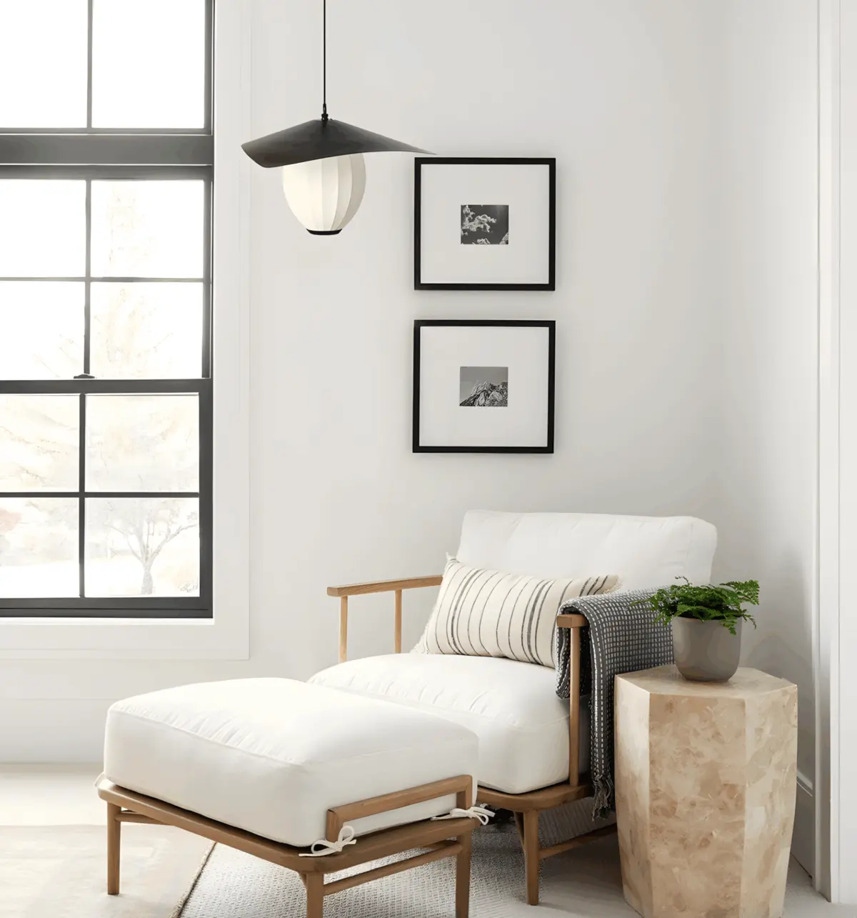 satellite silk made pendant light hanging in the coner