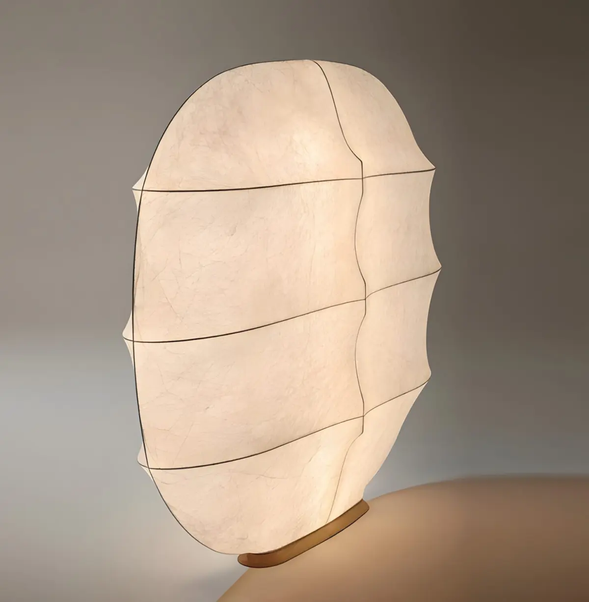 tacchini gunta floor lamp lighted side view