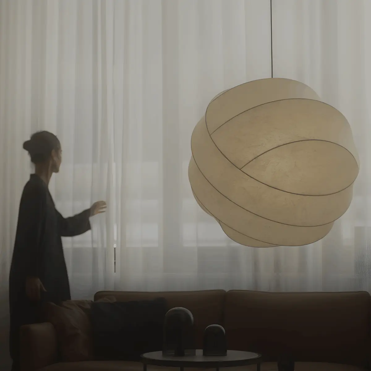 big turner silk made pendant lamp