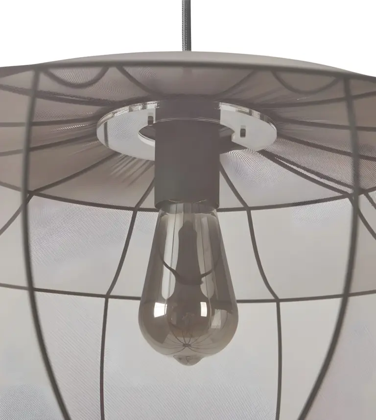 black westwing beau fabric pendant light details